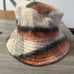 Forever 21 Plaid Wool blend Bucket Hat Tan Orange Photo 2