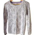 Sonoma  Cable Knit Purple‎ and White Heather Sweater Photo 0