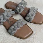Cape Robbin  Silver Beaded Sandals Photo 0