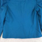 Pendleton Vintage Women's Teal Blue Wool Blazer Jacket Size 12 One Button Career Photo 9
