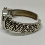 Geneva women’s quartz analog watch gold silver tone 27mm case cuff bracelet 6” Photo 2