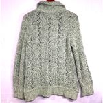 Sigrid Olsen  M Green Pastel Buttoned Sweater Cardigan Slouchy Knit Cutouts Photo 3
