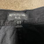 Pretty Little Thing NWT  Jeans Womens 14 Plus Black Slim Split High Rise Pants Photo 1