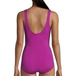 Lands End Hot Pink Tugless One Piece Soft Cup Sporty Swimsuit Size 16 Photo 2