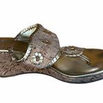 Jack Rogers  cork wedge w/gold trim size 8 thong sandals. Photo 0