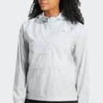 Adidas  Ultimate Running Light Gray Hooded Jacket Size‎ Extra Small EUC Like New Photo 0