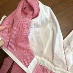 SEEK the Label  Red Gingham Half Tie Sleeve Romper V Neck Wrap Small Photo 6