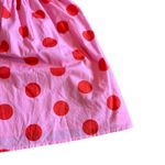 Pitusa Pink Polka Dot Babydoll Mini Dress Puff Sleeves Open Back Size Small NWT Photo 4