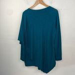 Soft Surroundings  Teal Madeline Tunic light sweater long sleeve size Small Photo 4