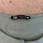 ZARA Green Cropped Cardigan Photo 1