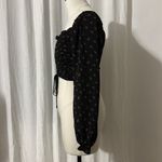 Forever 21 Ruched floral lace up crop top Photo 3