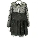 Lirika Matoshi Teuta Star Tulle Dress XL Black Celestial Mini Fairycore Photo 11