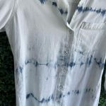 Bella Dahl Tie Dye Tencel Button Up Top With Raw Hem. All about the details! Photo 7