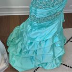 Mac Duggal Mermaid Prom Dress Corset Back Mint 2 Photo 8