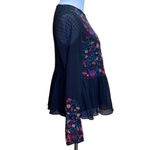 ZARA  Sheer Embroidered Floral German Ruffle Blouse Size XS Photo 6