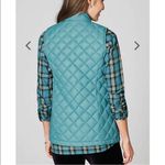 J.Jill Blue Lightweight Quilted Zippered Down Vest Photo 2