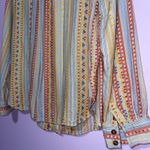 Anthropologie Button Up Top Women Size 6 Wool Western Aztec Boho Embroidered Photo 7