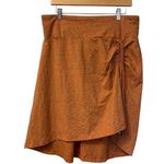 The North Face NWT  Women's Wrap Skirt Size L Orange Knee Length Lightweight Photo 0
