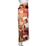 Dress Forum  Skirt Womens‎ Small Red Brown Geometric Print True Wrap Midi Artsy Photo 1
