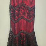 Vintage Beaded Maxi Mermaid Formal Dress whimsigoth y2k Black Red Dress Med Photo 13