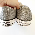 Converse Allstar Silver Sparkle Classic Sneakers Size 6 Women’s Wedding Chucks Photo 6