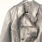 Ralph Lauren Size 2 Black Label Soft Lamb Leather Belted Short Trench Coat‎ Photo 2