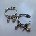 Brighton  Starfish Hoop Earrings with Pearl Accent and‎ Beads Dangle Photo 3