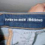 American Eagle  Next Level Stretch Women's Dark Blue Super High Rise Jegging Jean Photo 5