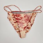 Agua Bendita  Meline Shaka Bikini Bottom in Surf Print Size XL NWT Ruched Photo 0