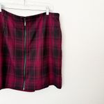 Torrid [] Red Black Plaid Tartan Print Zip Front Mini Skirt Pockets Stretch Sz 16 Photo 3