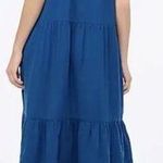 J.Crew NWT Ruffle Strap Gauze Tiered Maxi Dress Teal Blue Size XXL NEW Relaxed Photo 1