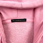 Brandy Melville Pink Cropped Zip Up Hoodie Photo 3