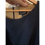 Connected Apparel Navy Sheath Dress Tiered Hem Size 12 Photo 2