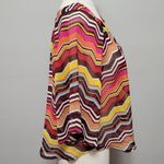 About A Girl  retro chevron stripe batwing blouse size small Photo 2