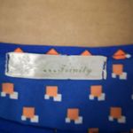 Trinity  Orange/Blue Print High Low Midi Dress S Trad Wife Fairycore Minimalist Photo 5