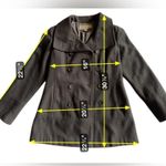 Marc New York  Women’s Wool Blend Belted Overcoat Black Jacket Size 2 Winter Coat Photo 2