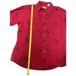 Wrangler VTG Shirt Women’s X Large Long Sleeve Western Red Feathers Button Down Photo 5