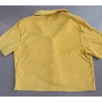 Abercrombie & Fitch Women's Yellow Terry Cloth Button-Up Shirt Size M Casual Photo 1