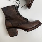 Freebird Cavalier Boots Combat Leather Lace Up Lugged Boho Western Brown Green Size 10 Photo 7