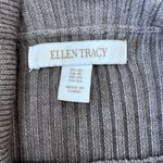 Ellen Tracy women's Wool Blend long sleeve stretch knit hook front sweater 1X Tan Photo 2