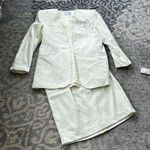 Vintage Executive Collection Blazer & Skirt Set Cream 14 Photo 0