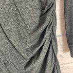 Leith  heather gray long sleeve ruched dress medium Photo 2