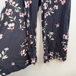 Billabong  Adventure Spirit Wide Leg flyaway crinkle pants navy pink floral L NWT Photo 3