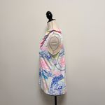 Lulu B White Post Cards Of Love French Script Ruffle Neckline Sleeveless Top S Photo 2