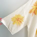 POL Light Beige Sunflower Knit Bohemian Oversize Top Medium NWOT Photo 5