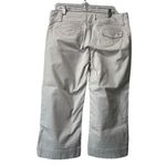 American Eagle Jeans Women Size 10 Wide Leg Crop Stretch White Classic Preppy Photo 1