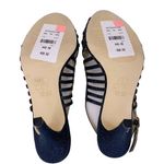 Adrianna Papell Heels Slingback Shimmer Blue 8.5M 4" Heel Open Toe Adjustable Photo 6