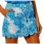 Lilly Pulitzer NWOT Toile Me About It Colette Blue White Skort size 10 RARE MINT Photo 0