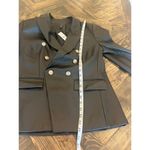 Ann Taylor  Vegan Faux Leather Black Jacket Women 6 Dark Academia Preppy Neutral Photo 5