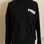 Puma - Womens Size L Long Sleeve Cropped Black Hoodie Sweatshirt Photo 0